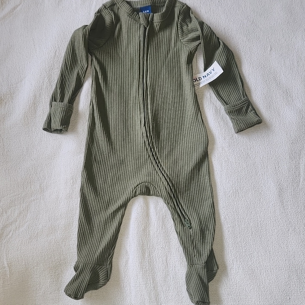 Old Navy Olive Green Ribbed One Piece